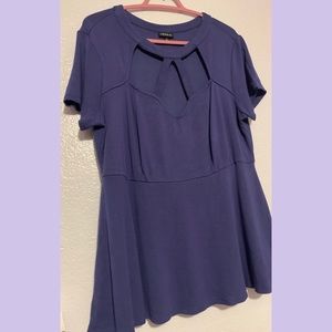 • torrid caged peplum tee •